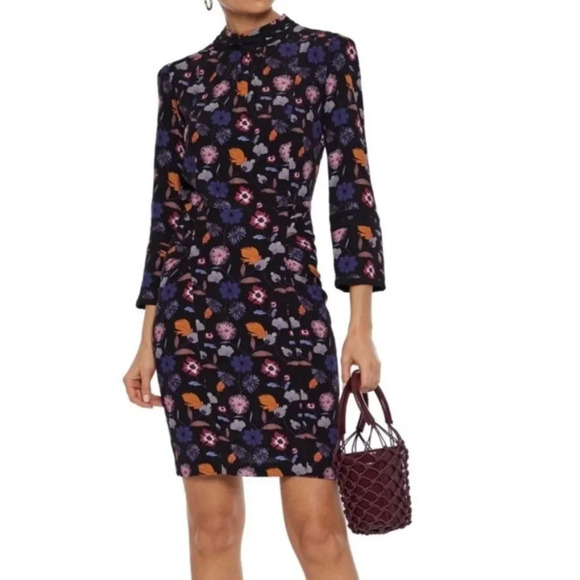 ba&sh Dresses & Skirts - Ba&sh Mini Dress Maha Pleated Multicolor Floral Dress Size 2